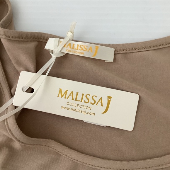 Malissa J. Dress Neutral Tan Beige Nude Tool Shortsleeved Maxi Balletcore Size M - Picture 5 of 10